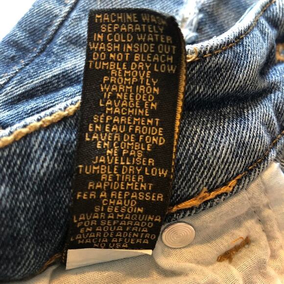 Rachel Roy Women's Medium Wash Distressed Cropped Skinny Jeans - Size 4 - Picture 6 of 10